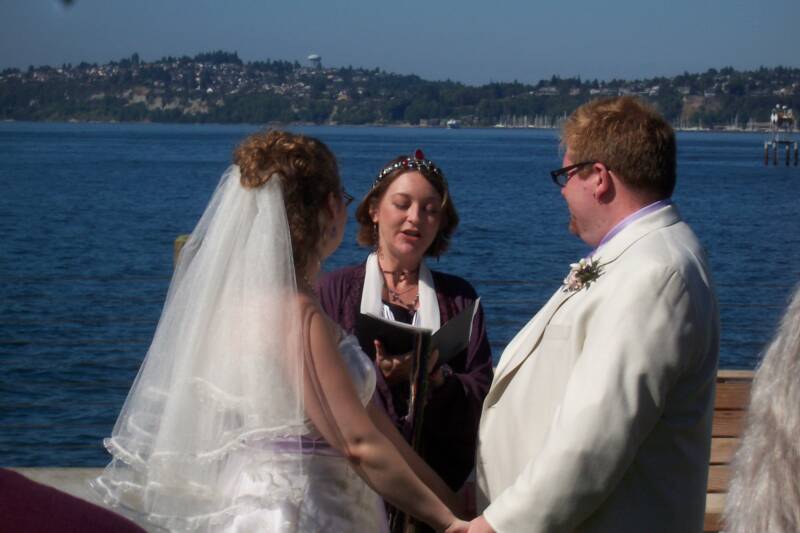 Seattle makes a lovely backdrop for their Handfasting